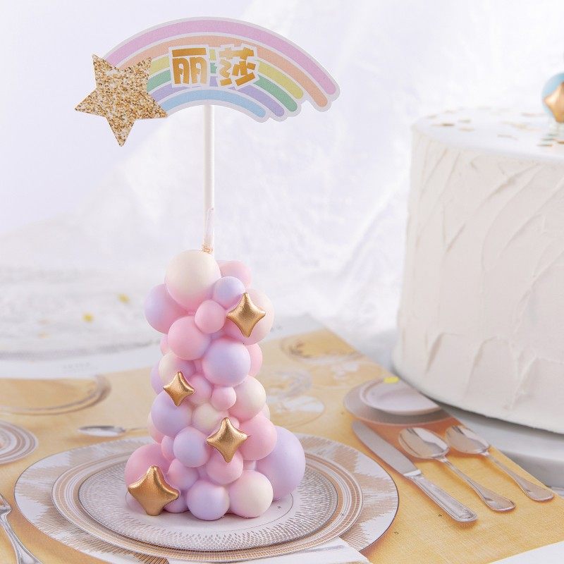 Paraffin Candle Wax - Colorful balloon pillar candles, birthday cake