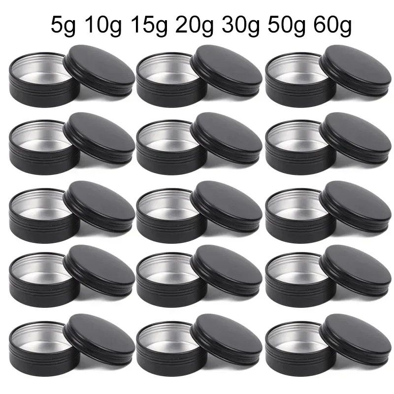 Tin Container Lid - 50Pcs Black Empty Candle Jars with
