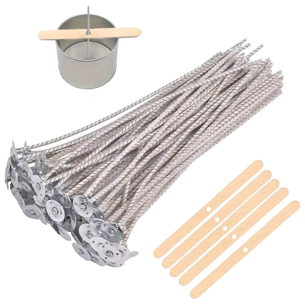 Candle Making At Home - 55pcs Flower Candle Wick Wood Stick