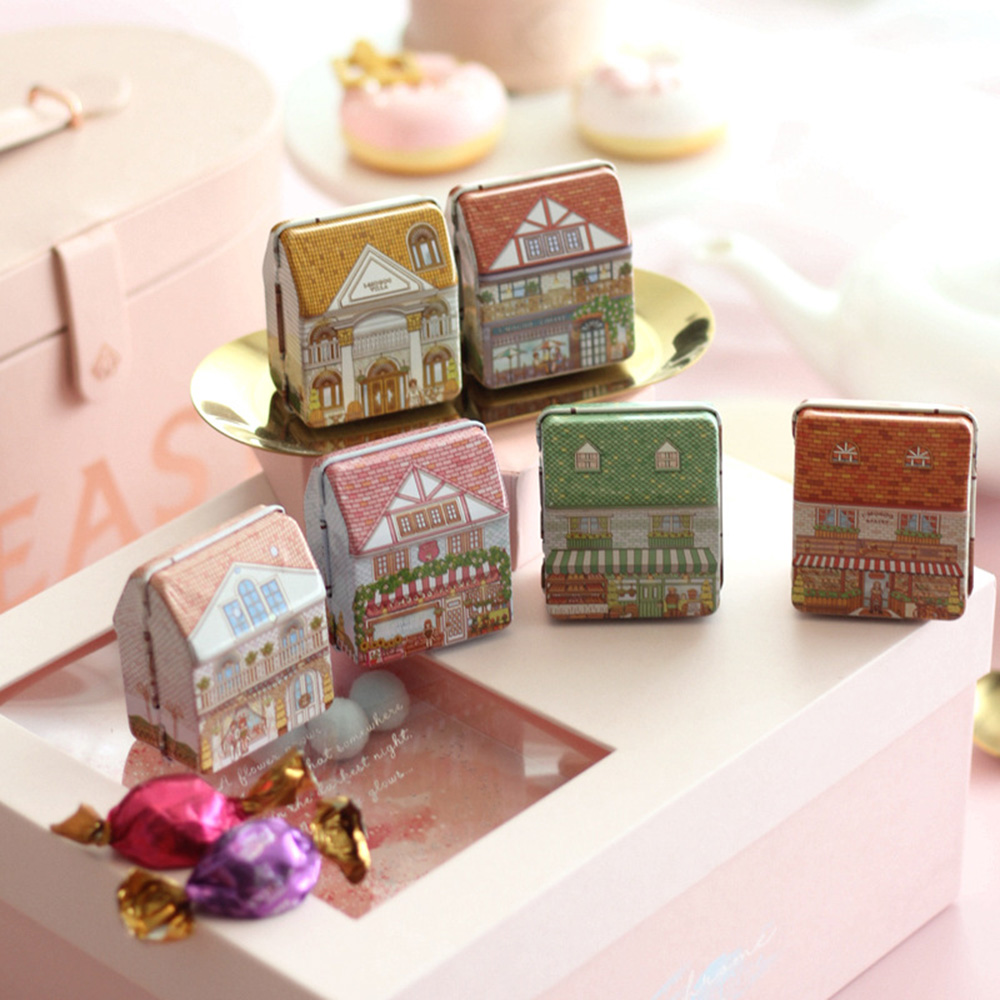 6Pcs Mini House Shaped Tin Box - Tin Container Lid recension och pris
