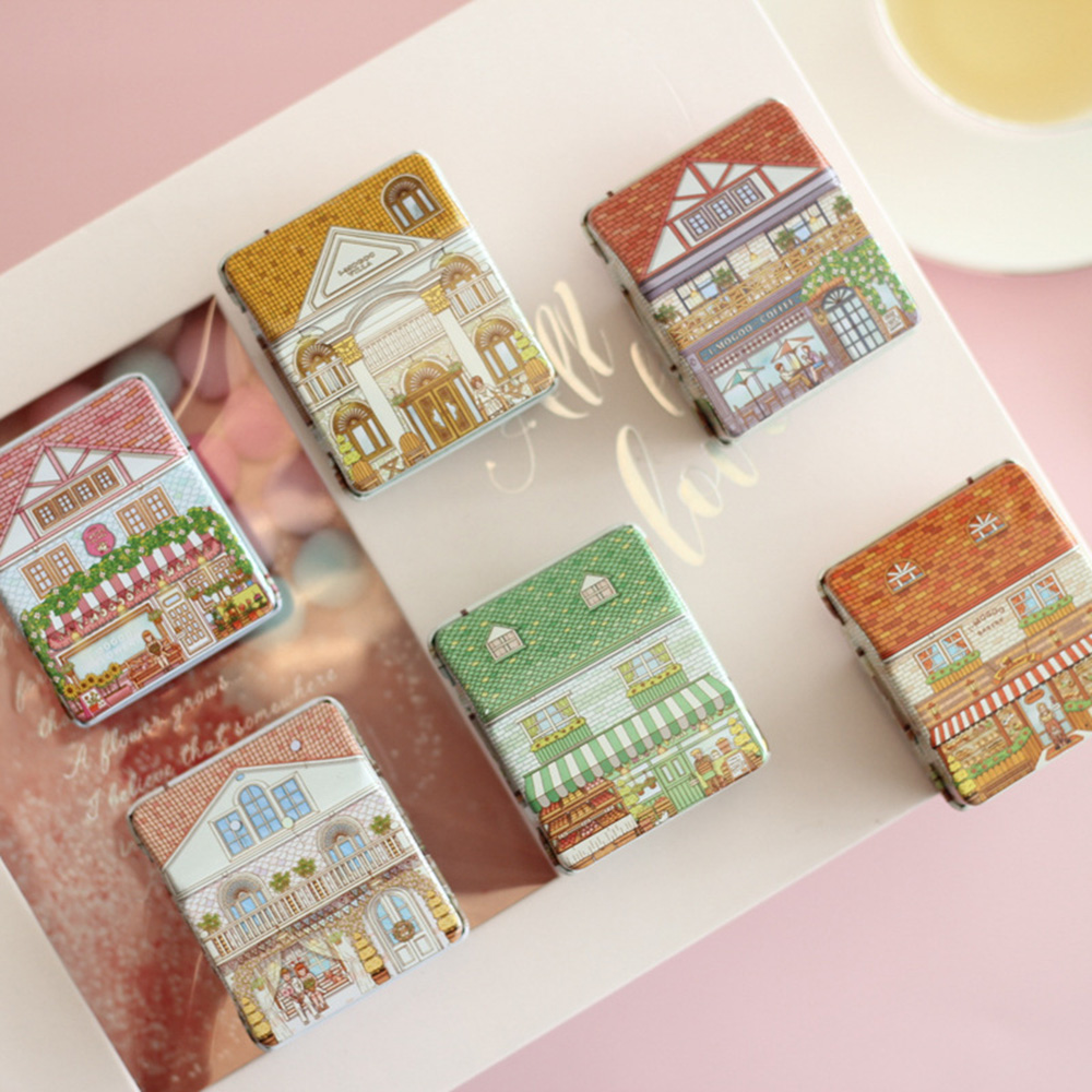 6Pcs Mini House Shaped Tin Box - Tin Container Lid recension och pris