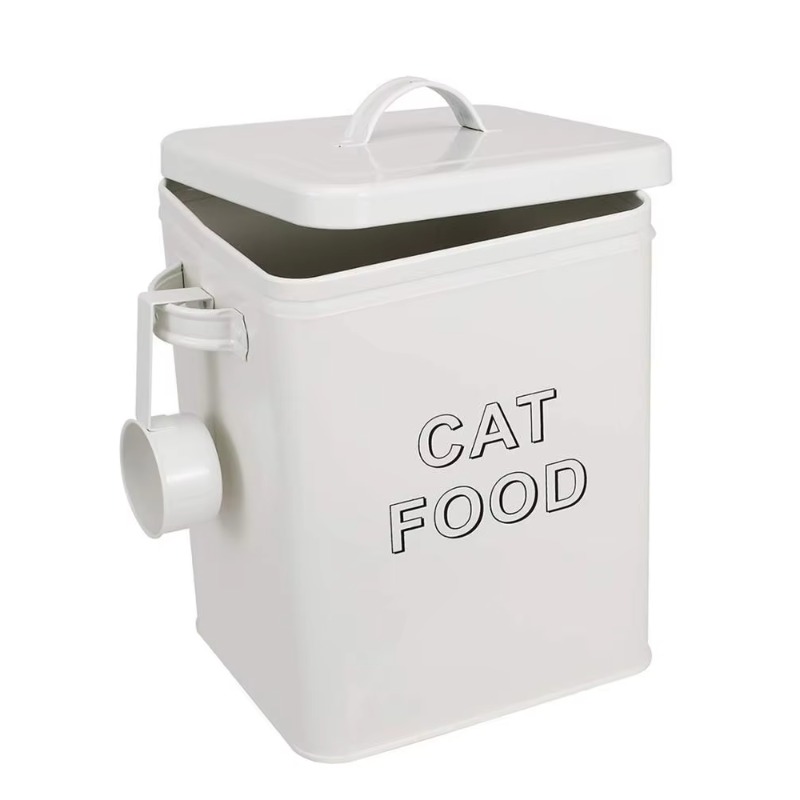 Pet Dog Treat and Food Storage - Tin Container Lid recension och pris