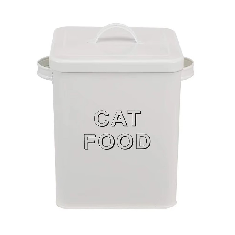 Pet Dog Treat and Food Storage - Tin Container Lid recension och pris