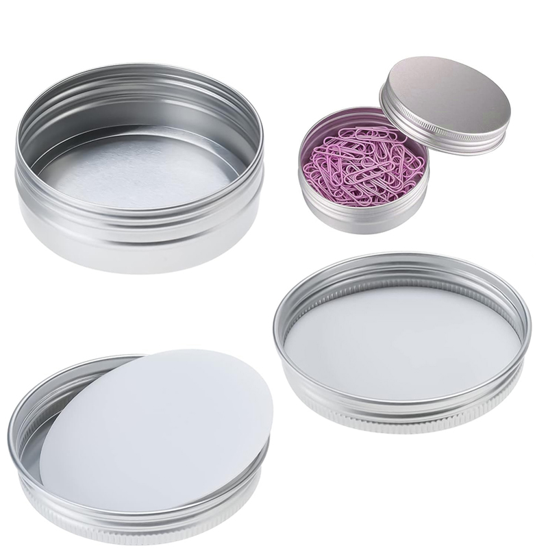 1/5/10pcs 5-250ml Empty Silver - Tin Container Lid recension och pris