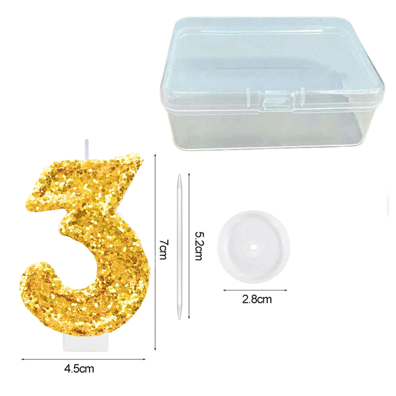 Digital Birthday Candle Gold C - Paraffin Candle Wax recension och pris