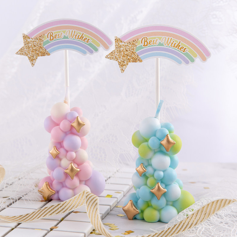 Colorful balloon pillar candle - Paraffin Candle Wax recension och pris
