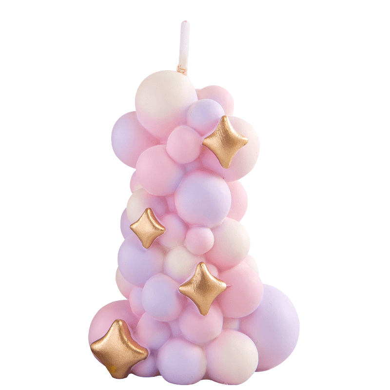 Colorful balloon pillar candle - Paraffin Candle Wax recension och pris