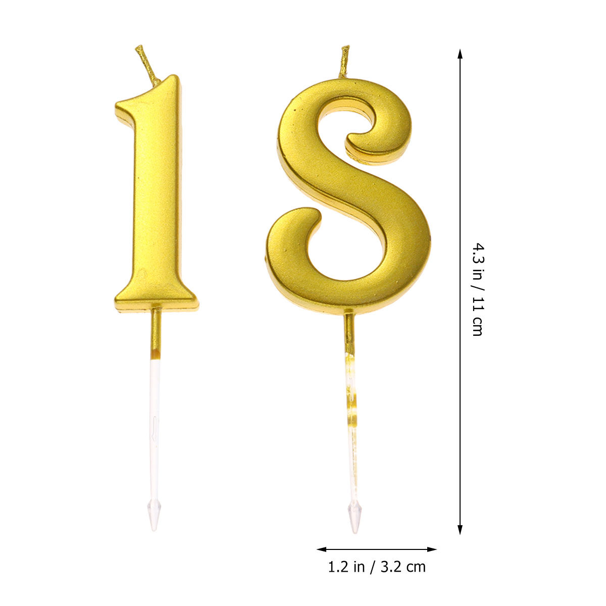 2Pcs Vivid Birthday Numeral Ca - Paraffin Candle Wax recension och pris