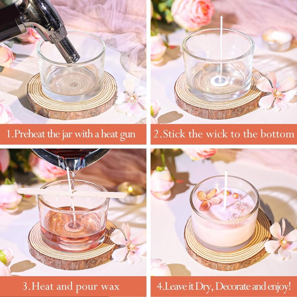 Clear Glass Candle Jars Transp - Candle Making Vessels recension och pris