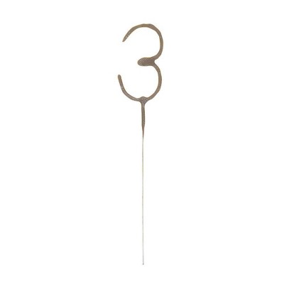 Number 3 Sparkler Flame Candle - Paraffin Candle Wax recension och pris