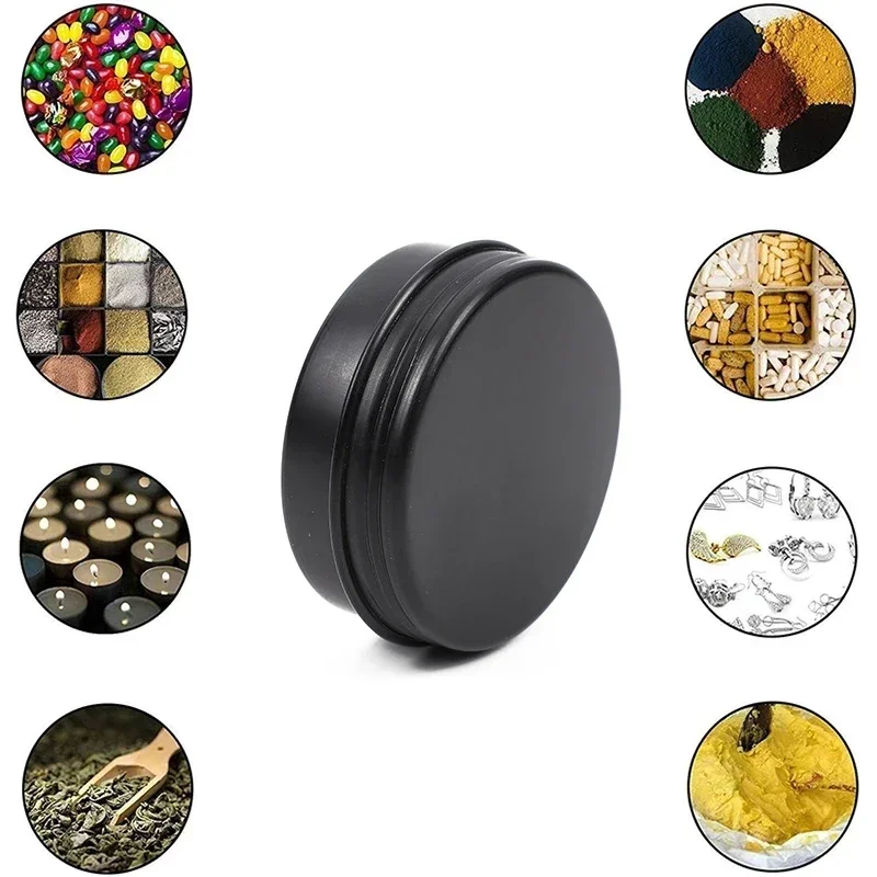 50Pcs Black Empty Candle Jars  - Tin Container Lid recension och pris