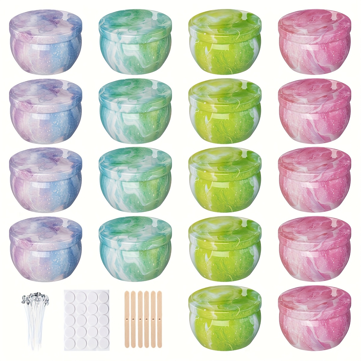 Starry sky patterned metal emp - Candle Making Glass Jars recension och pris