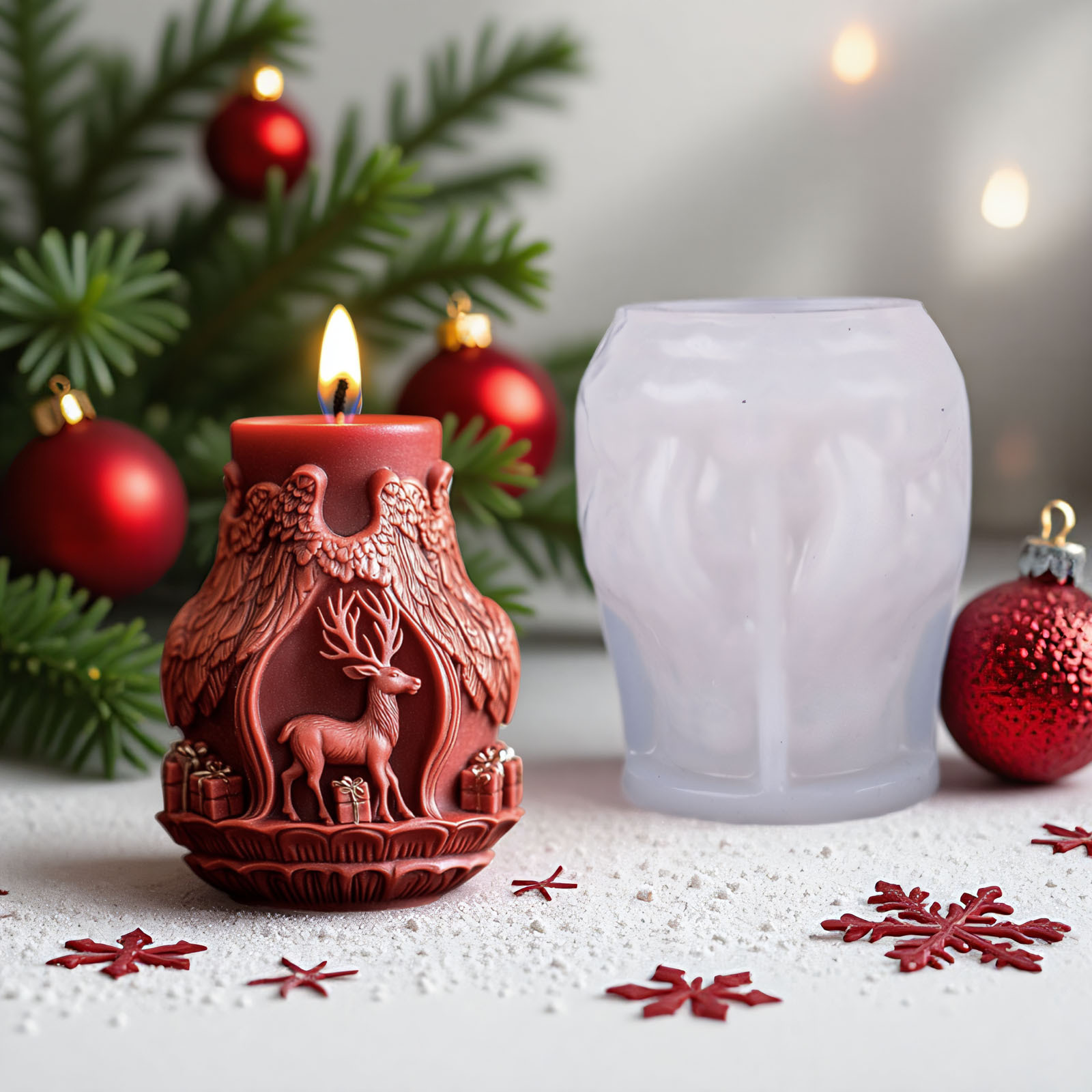 Santa Claus and Elk Candle Mak - Candle Making Accessories recension och pris