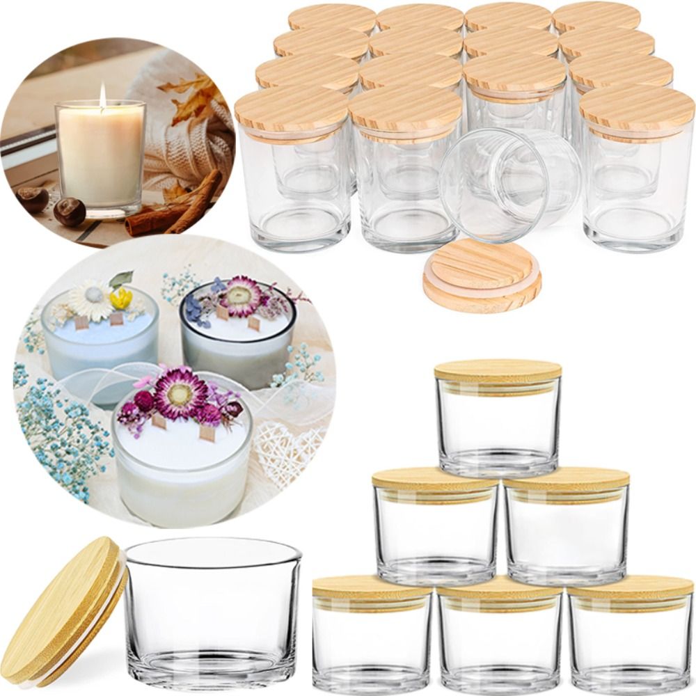 Clear Glass Candle Jars Small  - Candle Making Glass Jars recension och pris