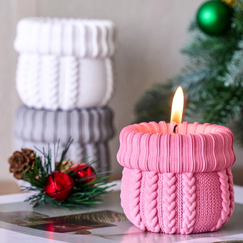 Knitted Yarn Candle Jar Silico - Candle Making Yarn recension och pris