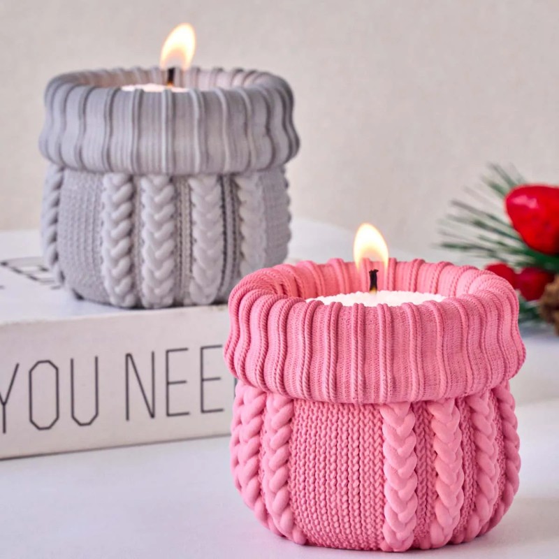 Knitted Yarn Candle Jar Silico - Candle Making Yarn recension och pris