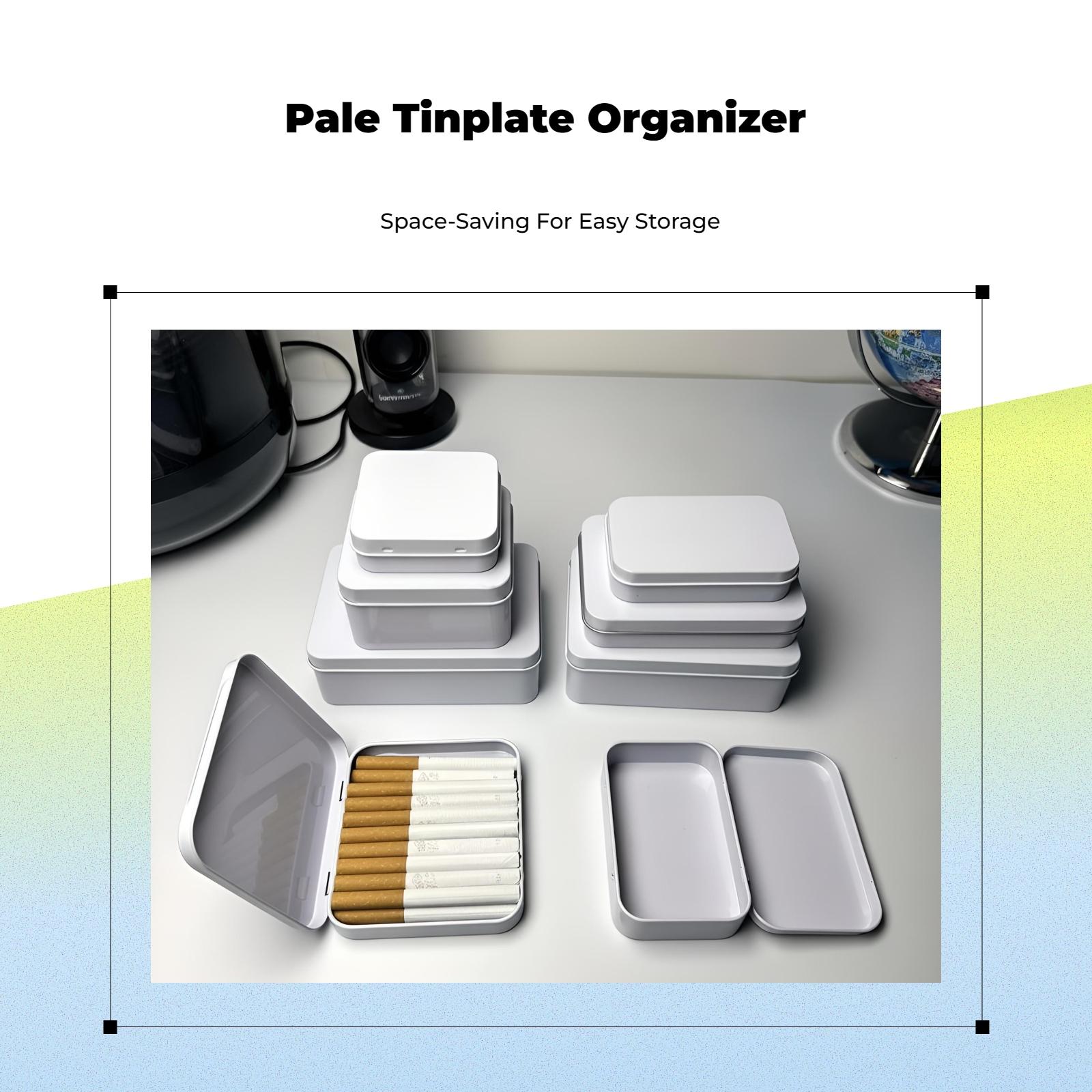 Cream Tin Metal Storage Box Se - Tin Container Lid recension och pris