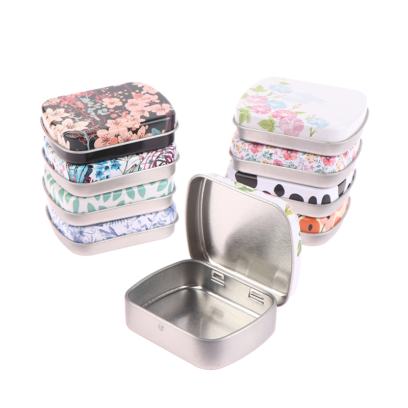 Mini Tin Box Metal Hinged with - Tin Container Lid recension och pris