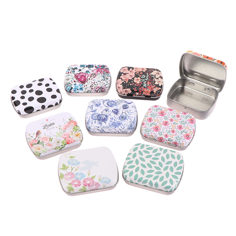 Mini Tin Box Metal Hinged with - Tin Container Lid recension och pris