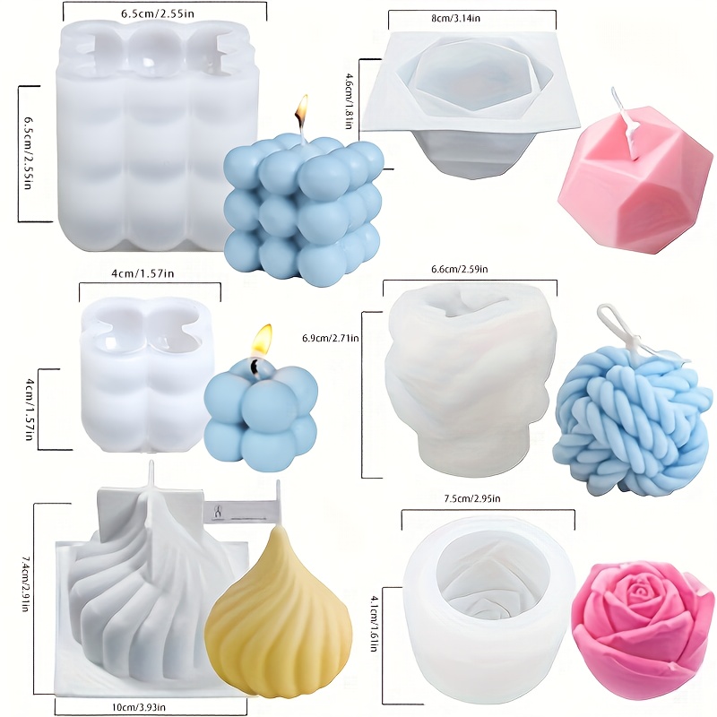 6pcs silicone candle mold set  - Candle Making Yarn recension och pris