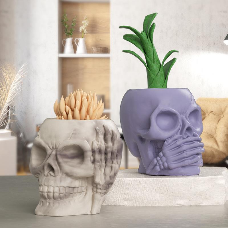 3D Skull Silicone Resin Mold 2 - Candle Making Accessories recension och pris