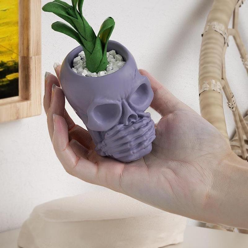 3D Skull Silicone Resin Mold 2 - Candle Making Accessories recension och pris