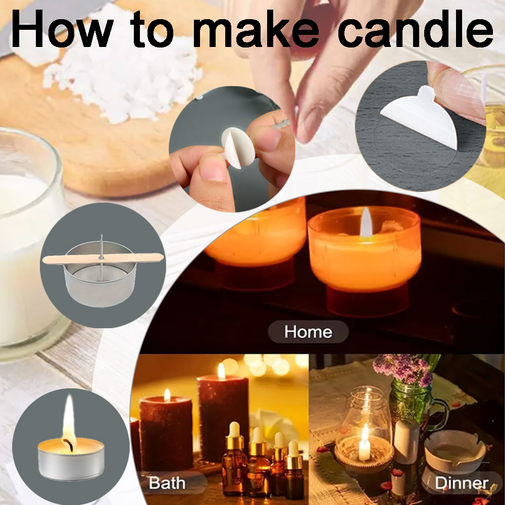 55pcs Flower Candle Wick Wood  - Candle Making At Home recension och pris