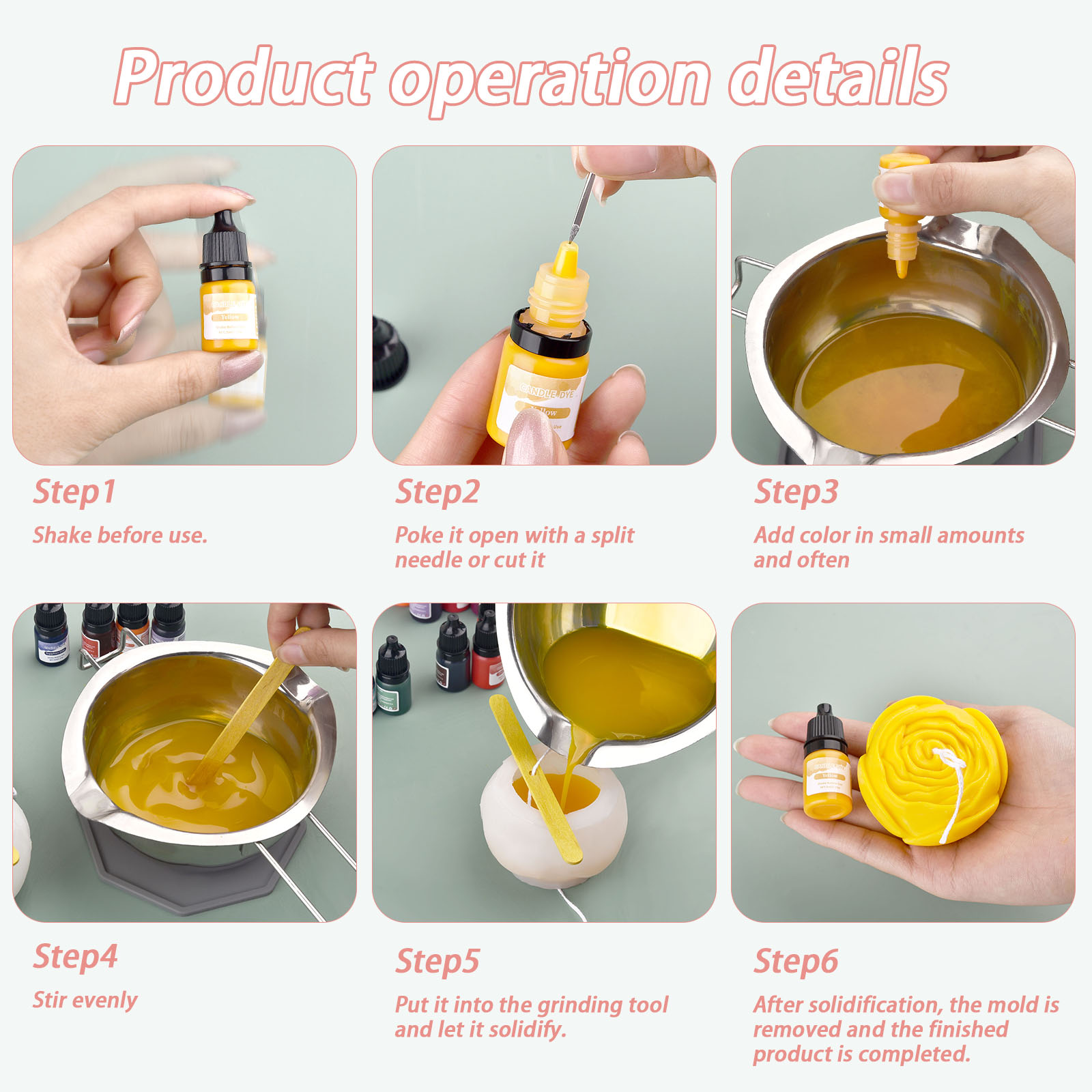 5ml/Bottle Candle Wax Pigment  - Candle Making Video recension och pris
