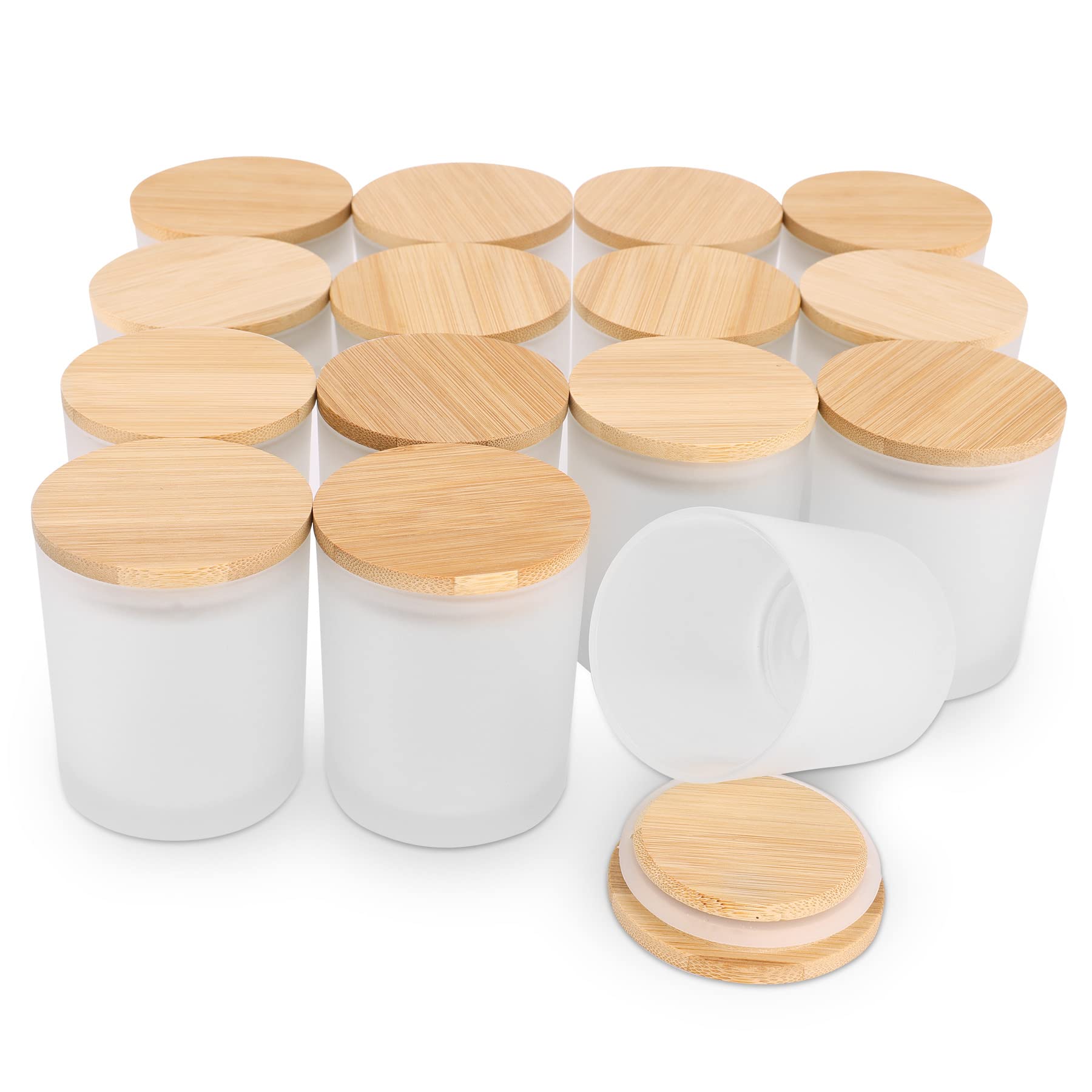 6-Pack 6OZ Frosted Amber Glass - Candle Making Glass Jars recension och pris