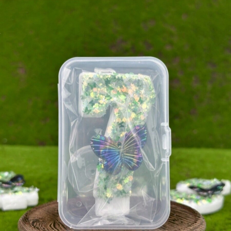 1Pc Green Sequins Number 0-9 B - Paraffin Candle Wax recension och pris