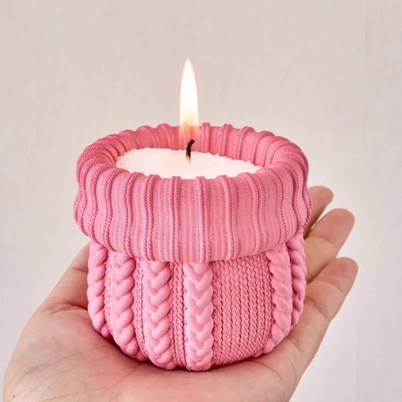 knitted yarn candle jar silico - Candle Making Yarn recension och pris