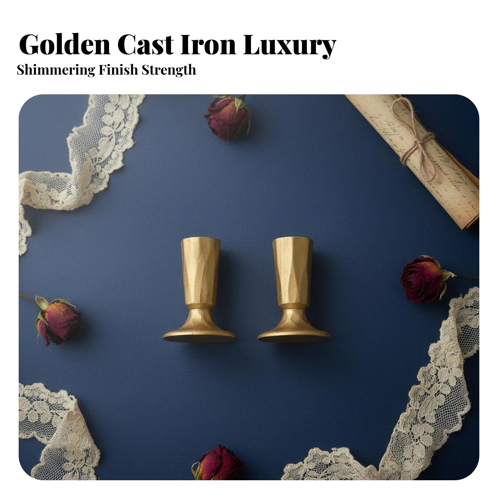 Gold Cast Iron Candle Holder,  - Paraffin Candle Wax recension och pris