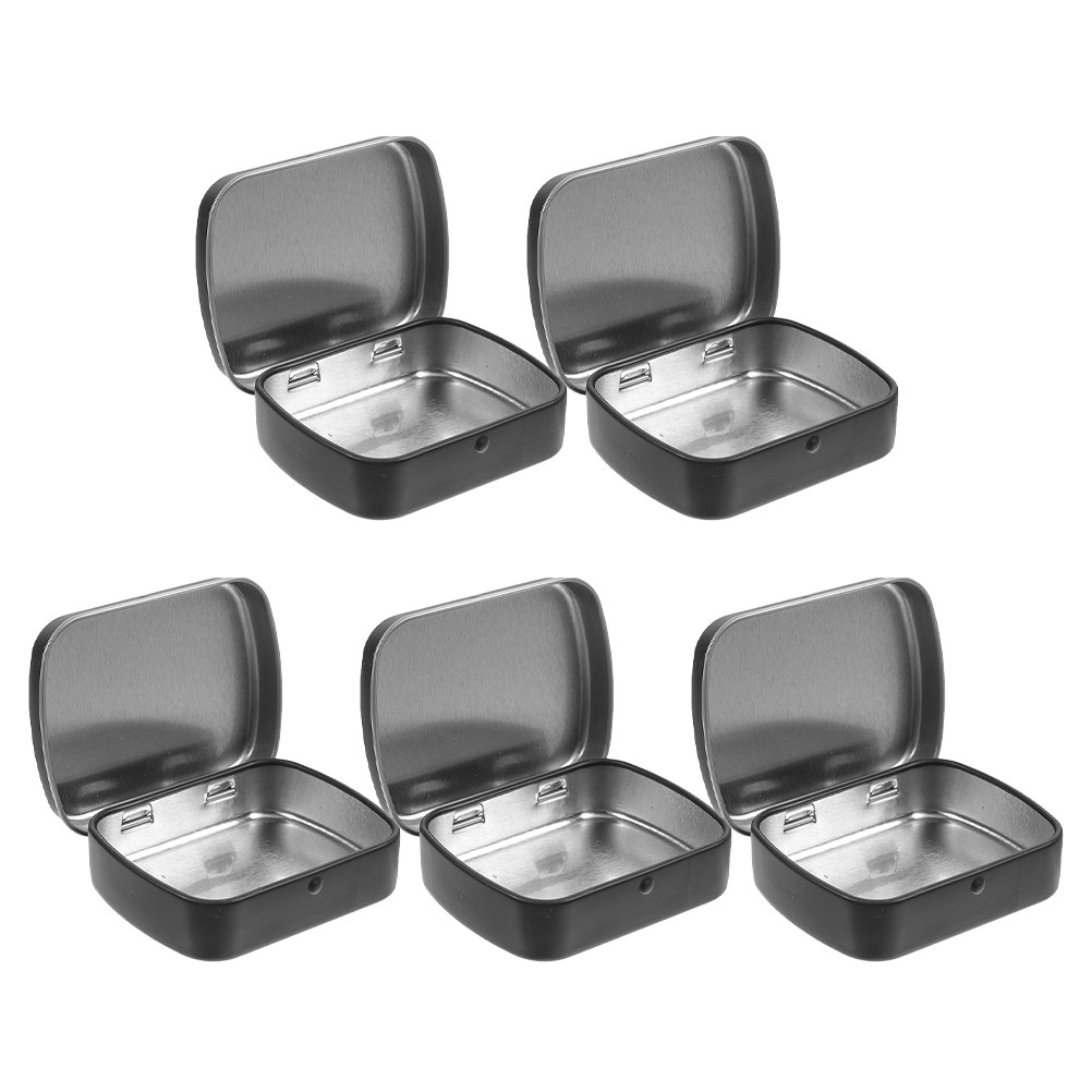 5Pcs Mini Storage Box Portable - Tin Container Lid recension och pris