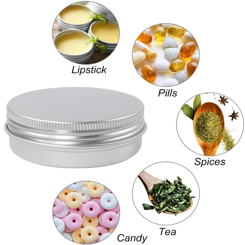 10Pcs Empty 5g-60g Round Alumi - Tin Container Lid recension och pris