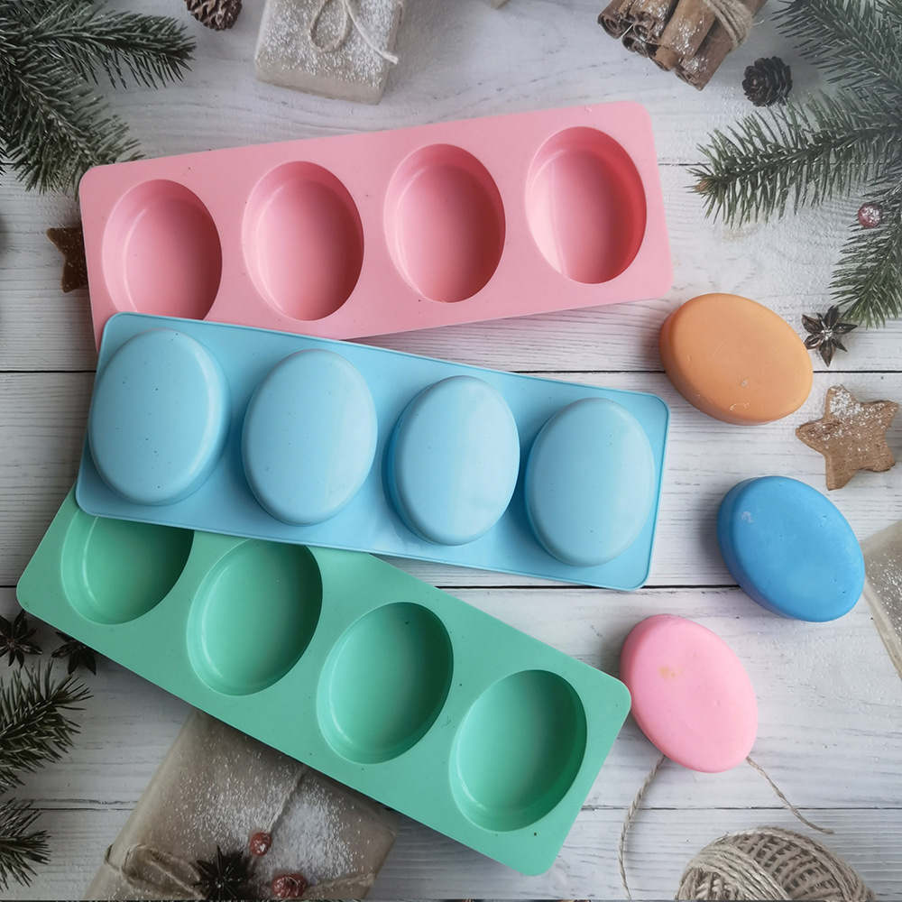 4 Cavities Oval Handmade Soap  - Candle Making Kit recension och pris