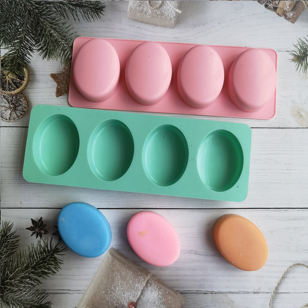 4 Cavities Oval Handmade Soap  - Candle Making Kit recension och pris