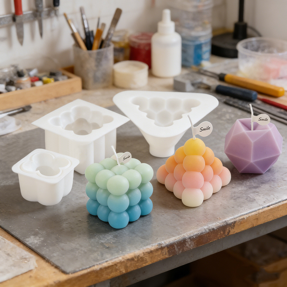 3D Bubble Cube Silicone Candle - Candle Making Kit recension och pris