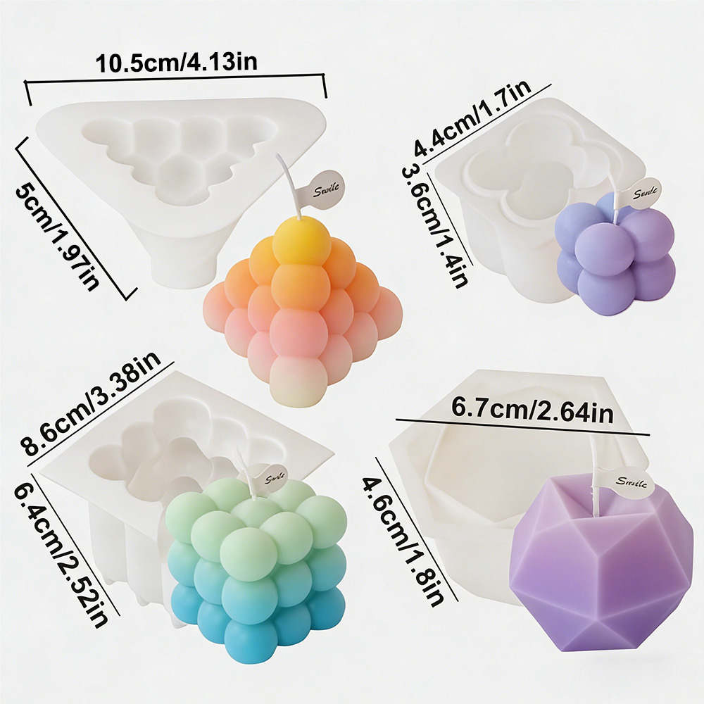 3D Bubble Cube Silicone Candle - Candle Making Kit recension och pris