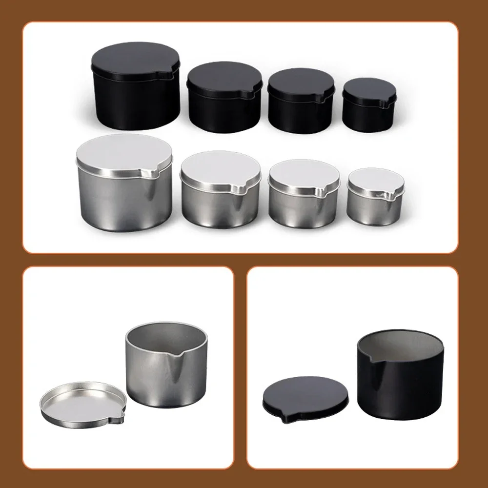 12PCS Silver Black Metal Tins  - Candle Making Vessels recension och pris